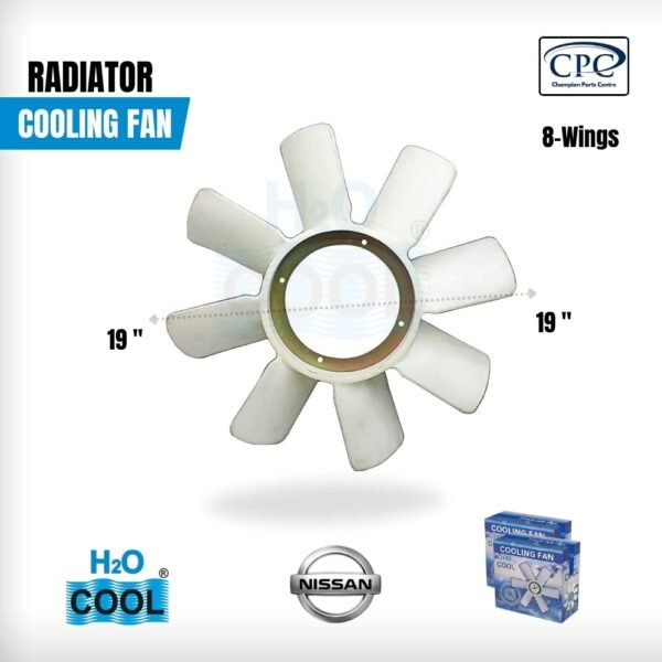 Radiator Cooling Fan Nissan PK250- -Wings 19-inch length