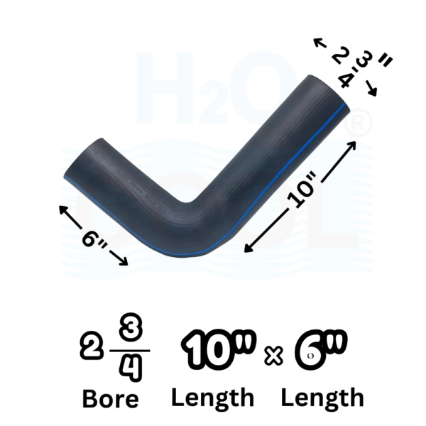 Hose Pipe Length Universal | 10x6" Length 2/3-4" Bore Size